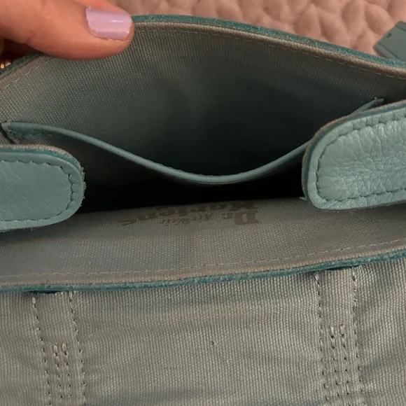 Dr. Martens Teal Green Genuine Leather Crossbody Saddle BAG Satchel - Picture 14 of 14